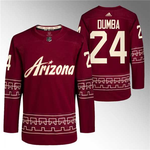 Men%27s Arizona Coyotes #24 Matt Dumba Garnet Alternate Pro Jersey Dzhi->arizona coyotes->NHL Jersey